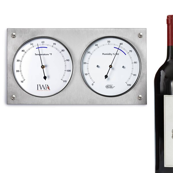 Wine Cellar Hygrometer & Thermometer 9.4 x 5.1 Inch, 140.01 (German, °C)